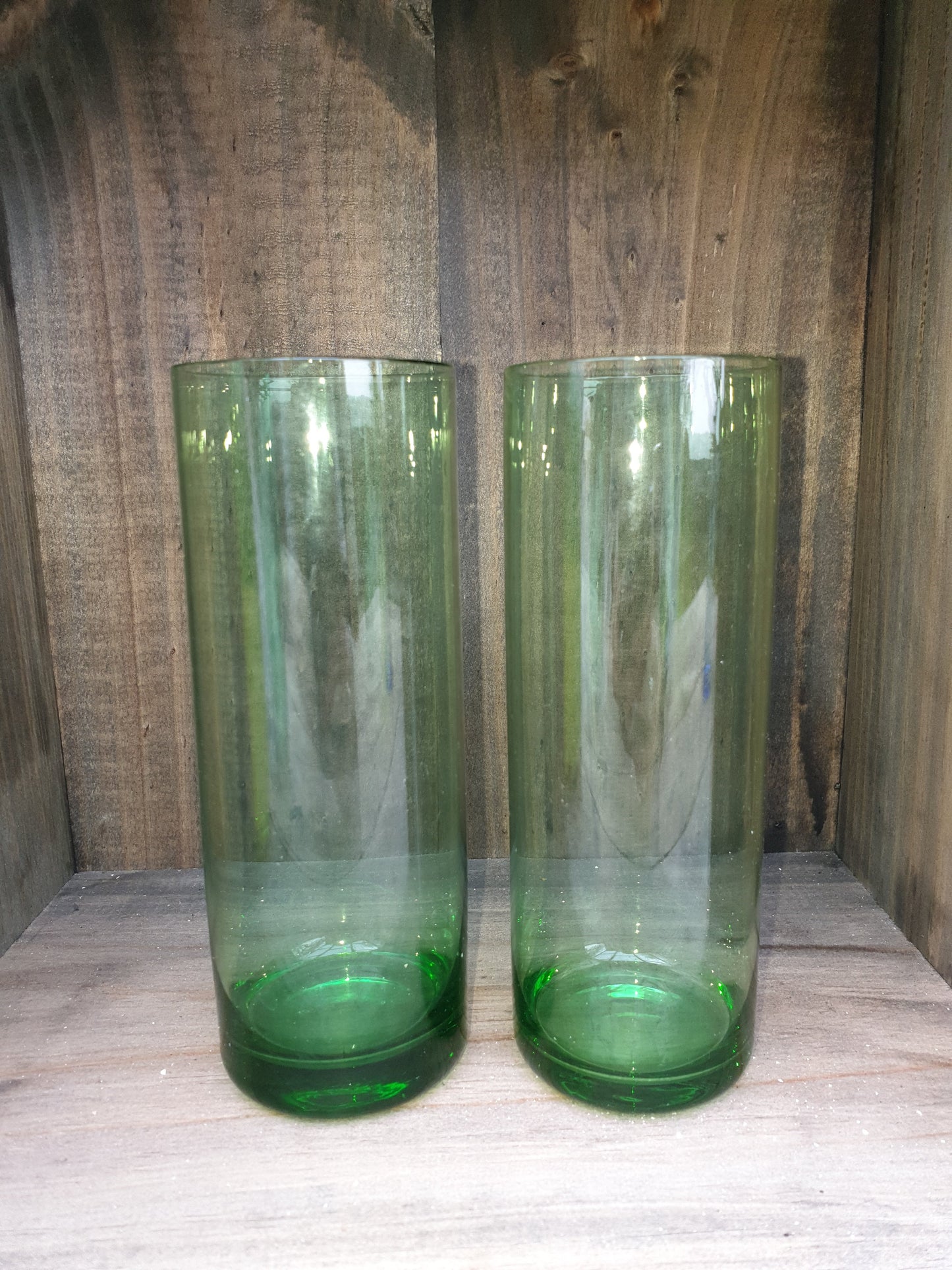 Multi coloured glass jug and tumbler set