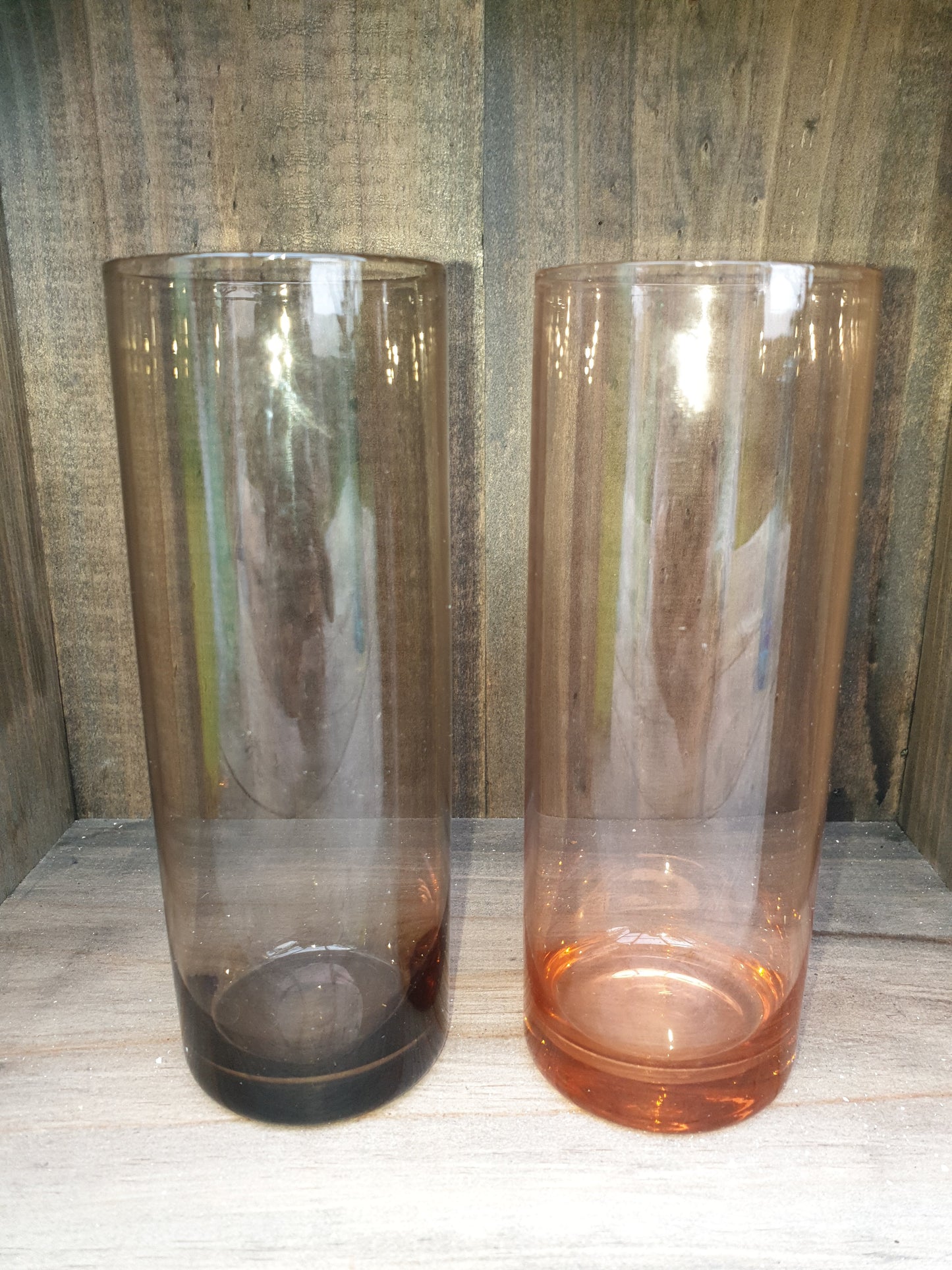 Multi coloured glass jug and tumbler set